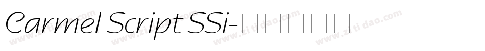 Carmel Script SSi字体转换